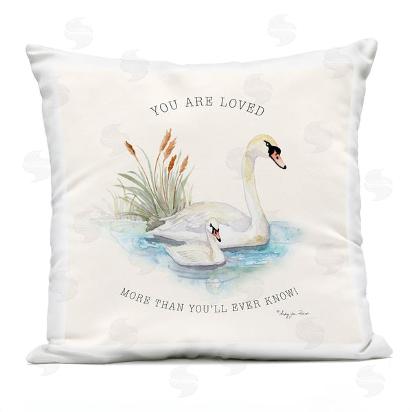 Stupell Industries Audrey Jeanne Roberts | More Than You Know Swans Throw Pillow