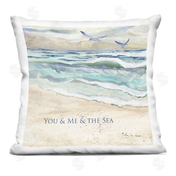 stupell industries Audrey Jeanne Roberts | Muted You Me & The Sea Printed Throw Pillow