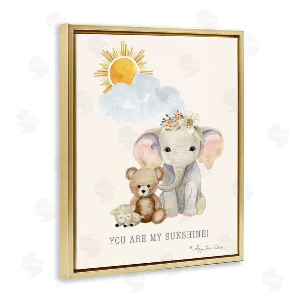Stupell Industries Audrey Jeanne Roberts | My Sunshine Elephant & Teddy