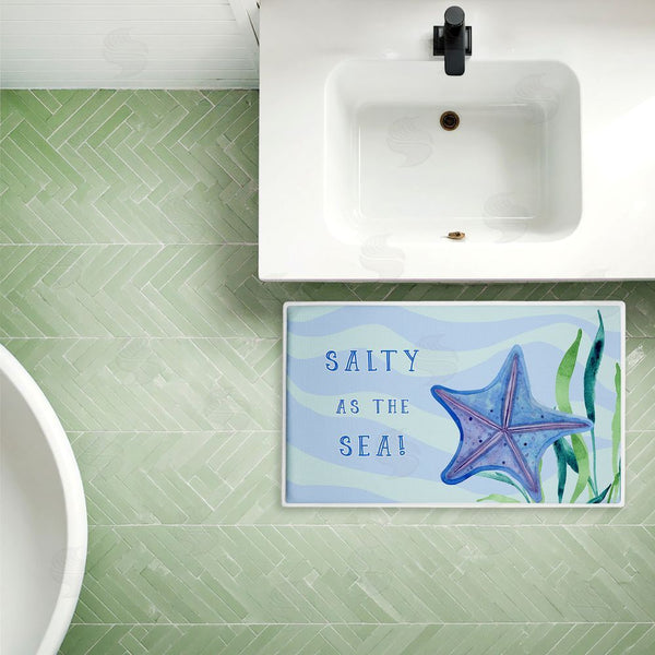 Stupell Industries Audrey Jeanne Roberts | Salty As The Sea Plush Bath Mat