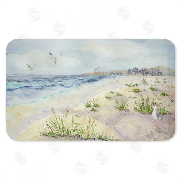 stupell industries Audrey Jeanne Roberts | Seagull by Beach Shore Anti-Fatigue Mat