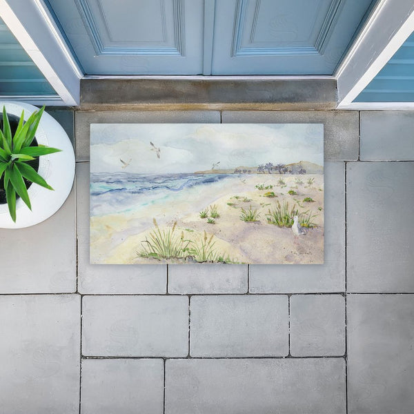 Stupell Industries Audrey Jeanne Roberts | Seagull By Beach Shore Non-Woven Door Mat
