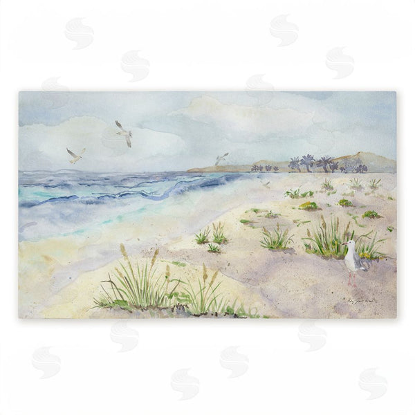 stupell industries Audrey Jeanne Roberts | Seagull by Beach Shore Non-Woven Door Mat