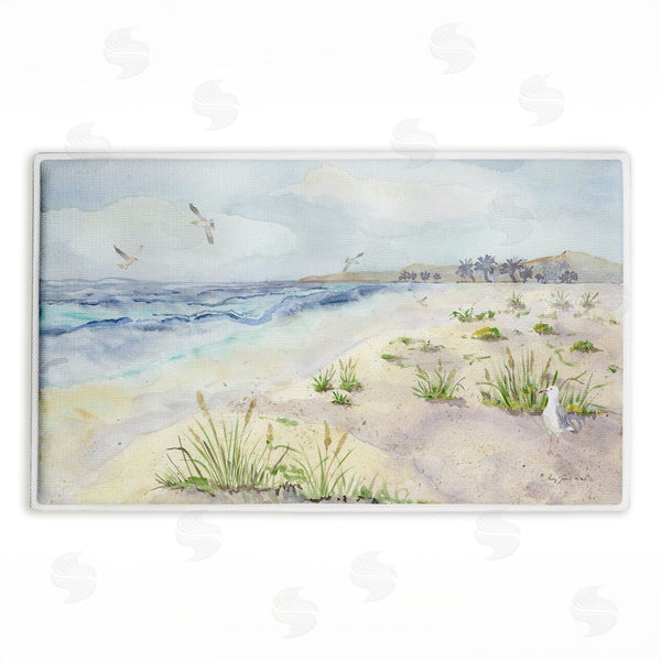stupell industries Audrey Jeanne Roberts | Seagull by Beach Shore Plush Bath Mat