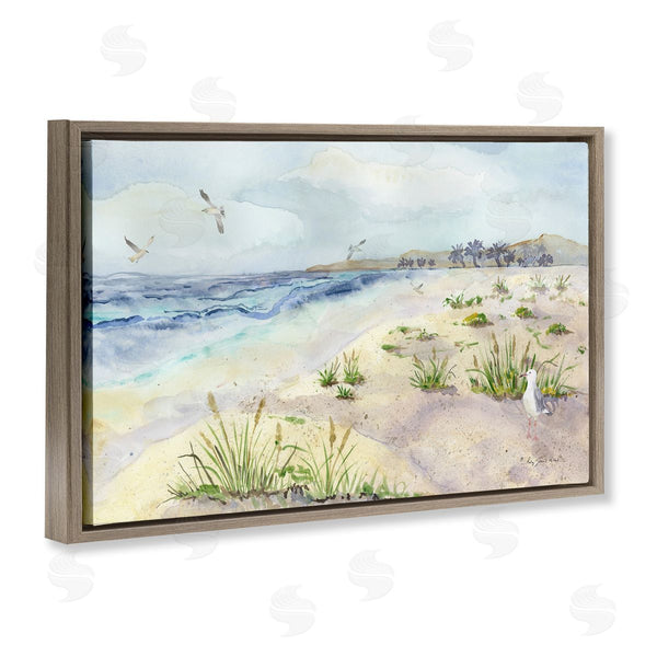 Stupell Industries Audrey Jeanne Roberts | Seagulls Over Beach