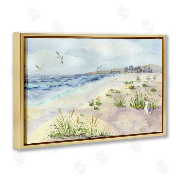 Stupell Industries Audrey Jeanne Roberts | Seagulls Over Beach