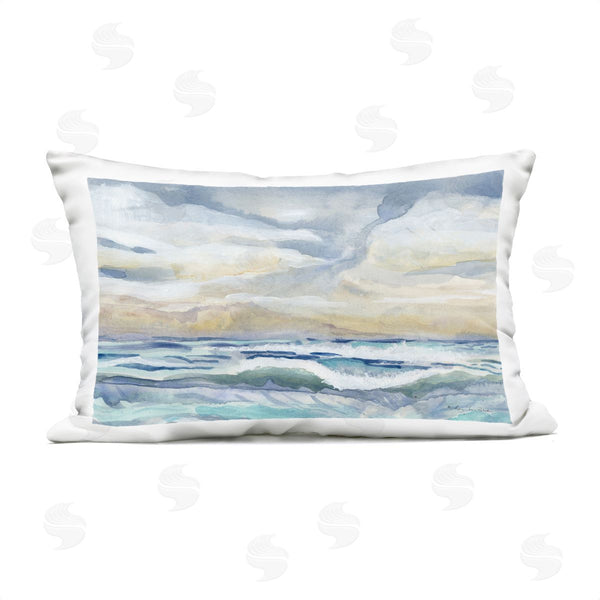 Stupell Industries Audrey Jeanne Roberts | Subtle And Serene Cloudy Sea Printed Throw Pillow