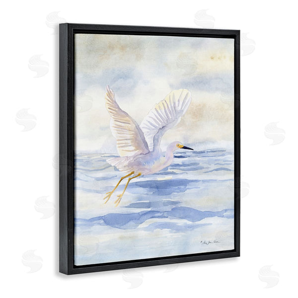 Stupell Industries Audrey Jeanne Roberts | Swan Flying Over Water
