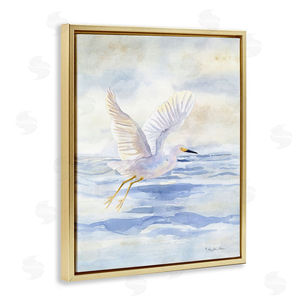 Stupell Industries Audrey Jeanne Roberts | Swan Flying Over Water
