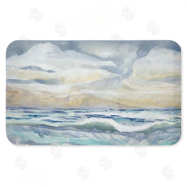 stupell industries Audrey Jeanne Roberts | Tranquil Watercolor Waves Anti-Fatigue Mat