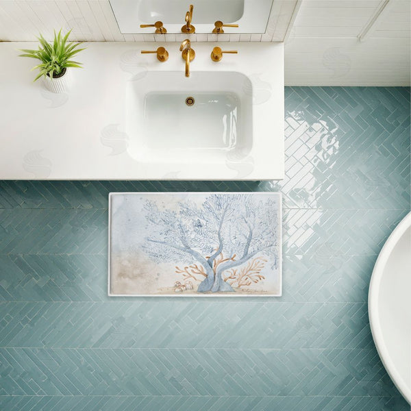 Stupell Industries Audrey Jeanne Roberts | Treasures From The Sea Plush Bath Mat