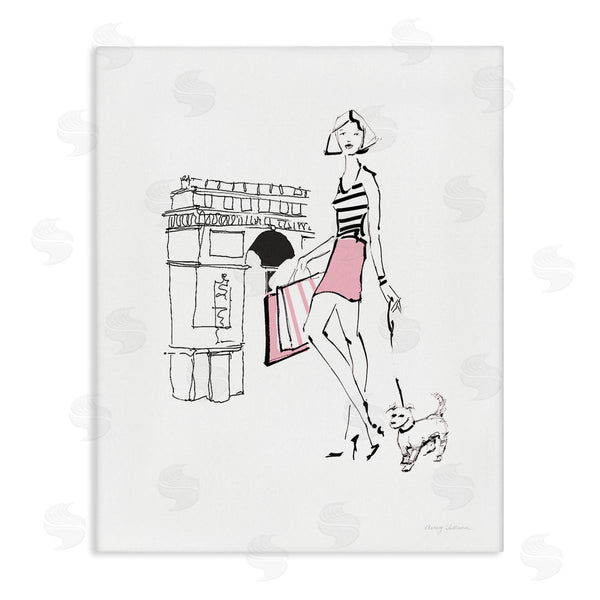 stupell industries Avery Tillmon | Chic Paris Fashion Dog Walker