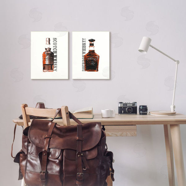 Stupell Industries Avery Tillmon | Glass Whiskey Bottles Liquor Wall Art