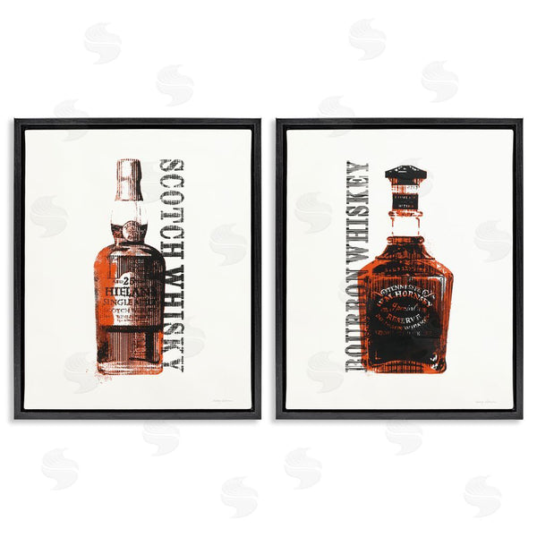 Stupell Industries Avery Tillmon | Glass Whiskey Bottles Liquor Wall Art