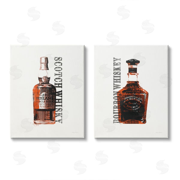 stupell industries Avery Tillmon | Glass Whiskey Bottles Liquor Wall Art