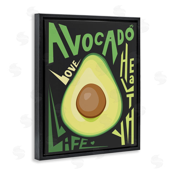 Stupell Industries Ayse | Green Avocado Expressive Pop Healthy Love Phrases
