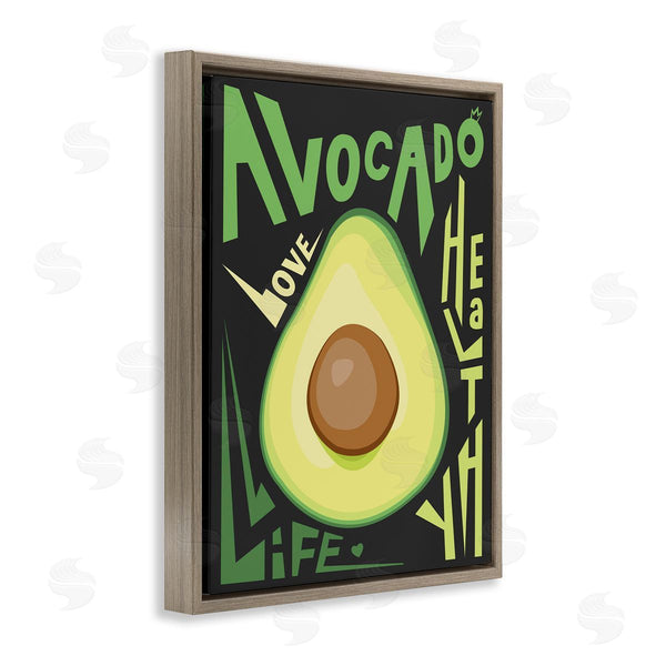 Stupell Industries Ayse | Green Avocado Expressive Pop Healthy Love Phrases