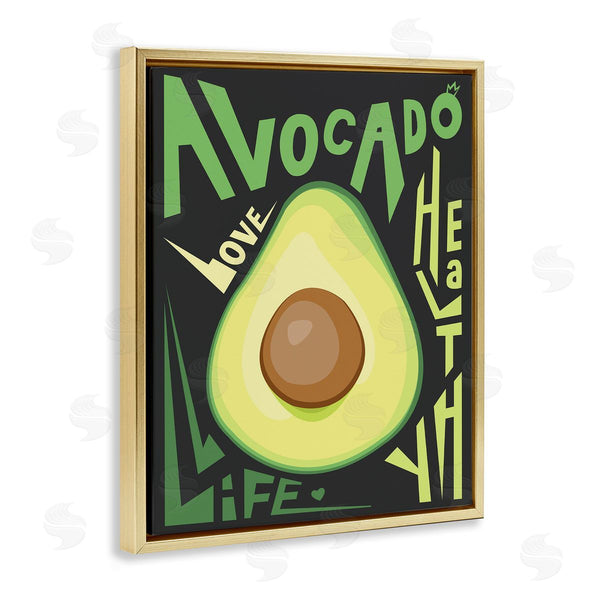 Stupell Industries Ayse | Green Avocado Expressive Pop Healthy Love Phrases
