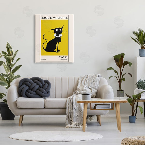 Stupell Industries Ayse | Home's Where Cat Is Wall Art