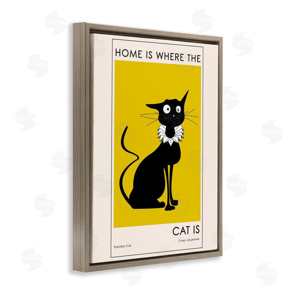 Stupell Industries Ayse | Home's Where Cat Is Wall Art