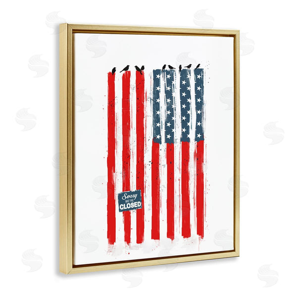 Stupell Industries Balazs Solti | American Flag Birds Political Statement