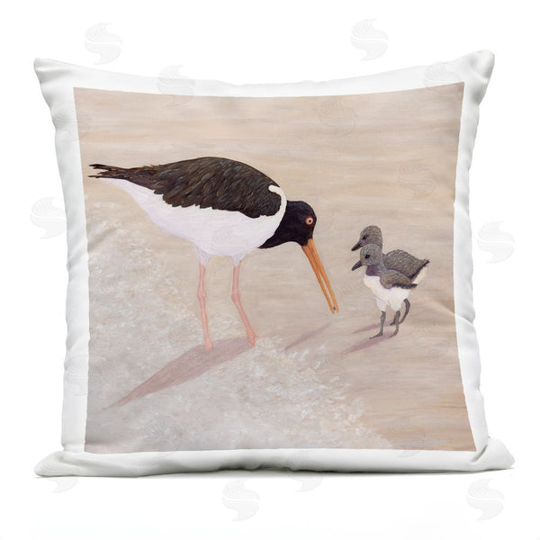 Stupell Industries Barbara Fallenbaum | American Oyster Catcher & Chicks Throw Pillow