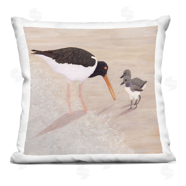 stupell industries Barbara Fallenbaum | American Oyster Catcher & Chicks Throw Pillow