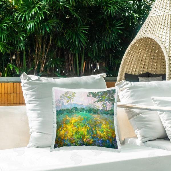Stupell Industries Barbara Schilling | Complex Meadow Terrain Printed Throw Pillow