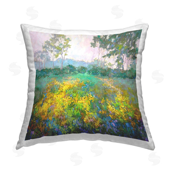 stupell industries Barbara Schilling | Complex Meadow Terrain Printed Throw Pillow