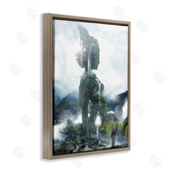 Stupell Industries Barrett Biggers | Mossy Nature Statue Of Woman