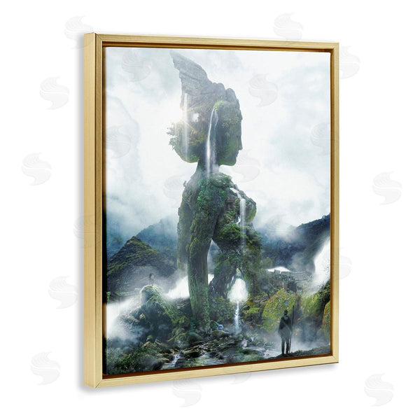 Stupell Industries Barrett Biggers | Mossy Nature Statue Of Woman