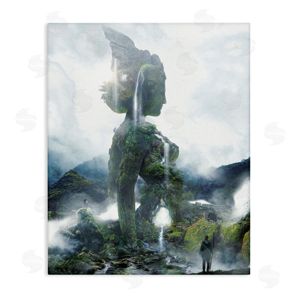 stupell industries Barrett Biggers | Mossy Nature Statue of Woman