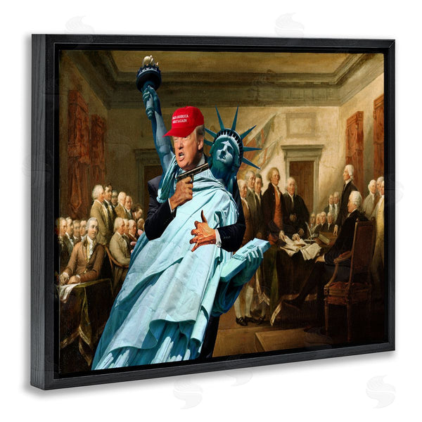 Stupell Industries Barry Kite | Liberty Threatened And Founding Fathers