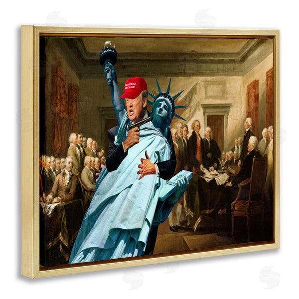 Stupell Industries Barry Kite | Liberty Threatened And Founding Fathers