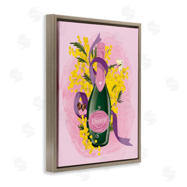 Stupell Industries Be Ni La | Floral Champagne Bottle