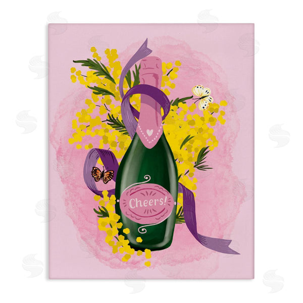stupell industries Be Ni La | Floral Champagne Bottle
