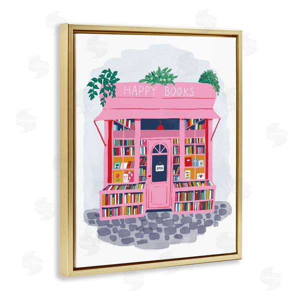 Stupell Industries Be Ni La | Pink Bookstore Shop Front