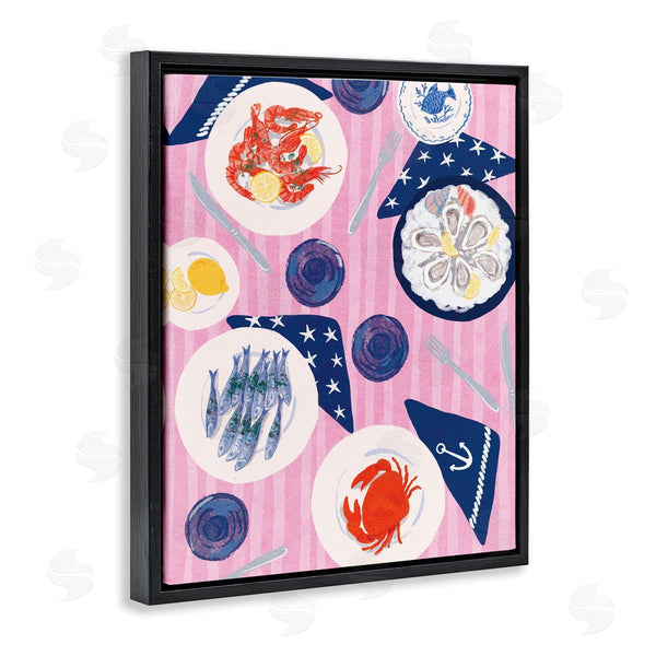 Stupell Industries Be Ni La | Seafood Plates Table Wall Art