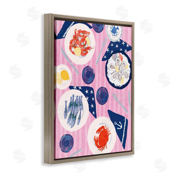 Stupell Industries Be Ni La | Seafood Plates Table Wall Art