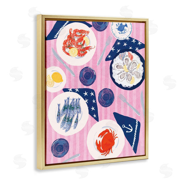 Stupell Industries Be Ni La | Seafood Plates Table Wall Art
