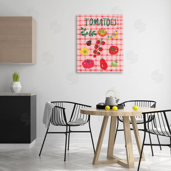 Stupell Industries Be Ni La | Various Tomatoes On Plaid Wall Art