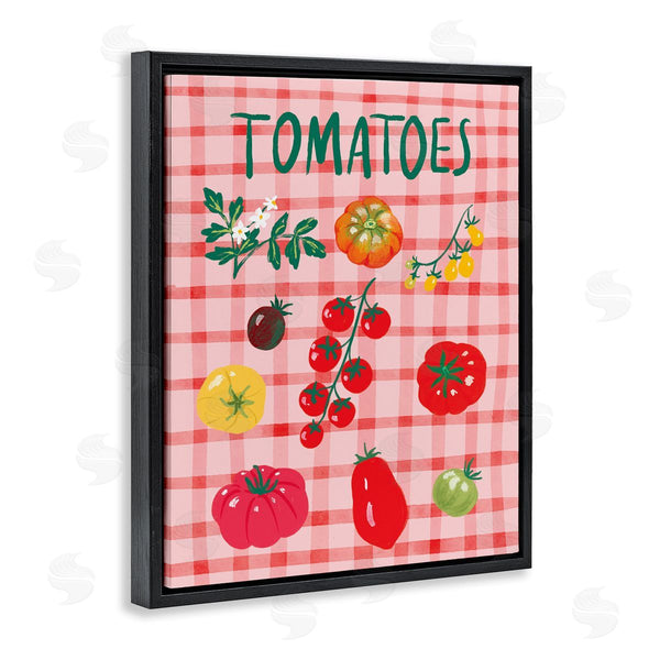 Stupell Industries Be Ni La | Various Tomatoes On Plaid Wall Art
