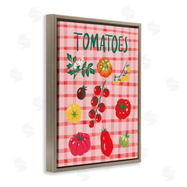 Stupell Industries Be Ni La | Various Tomatoes On Plaid Wall Art