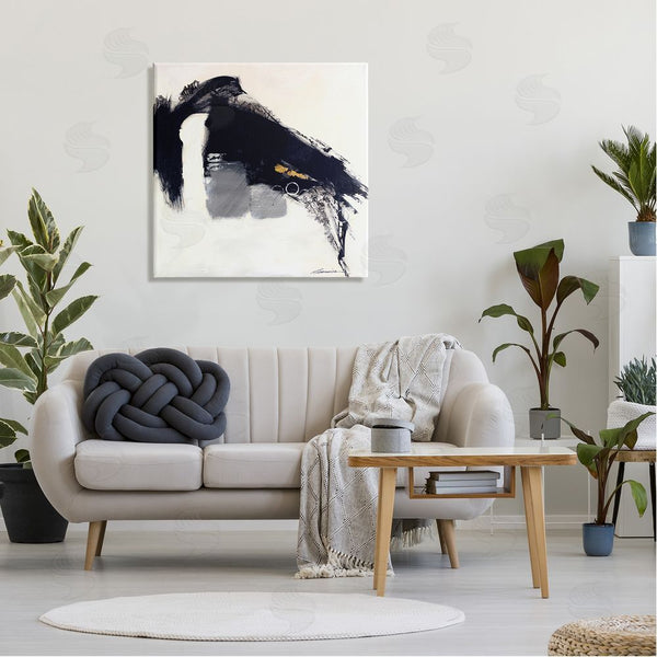 Stupell Industries Beau Wild | Black Abstract Scribble Lines Circle Shape Detail Wall Art