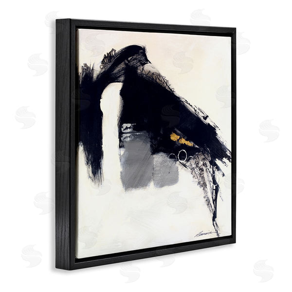 Stupell Industries Beau Wild | Black Abstract Scribble Lines Circle Shape Detail Wall Art