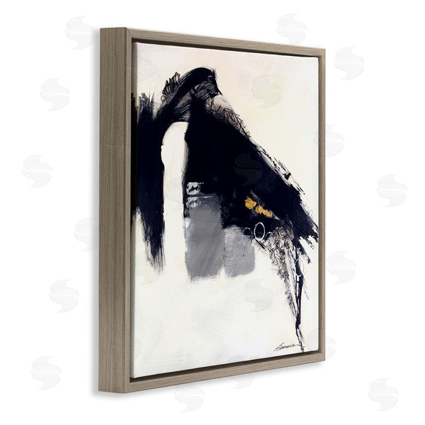 Stupell Industries Beau Wild | Black Abstract Scribble Lines Circle Shape Detail Wall Art