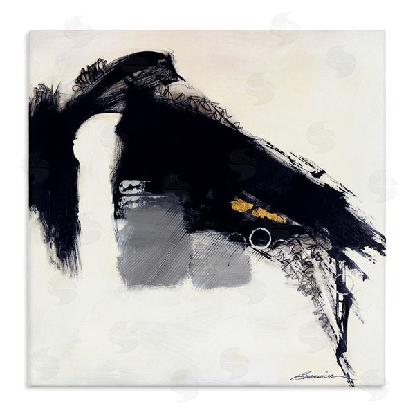 stupell industries Beau Wild | Black Abstract Scribble Lines Circle Shape Detail Wall Art