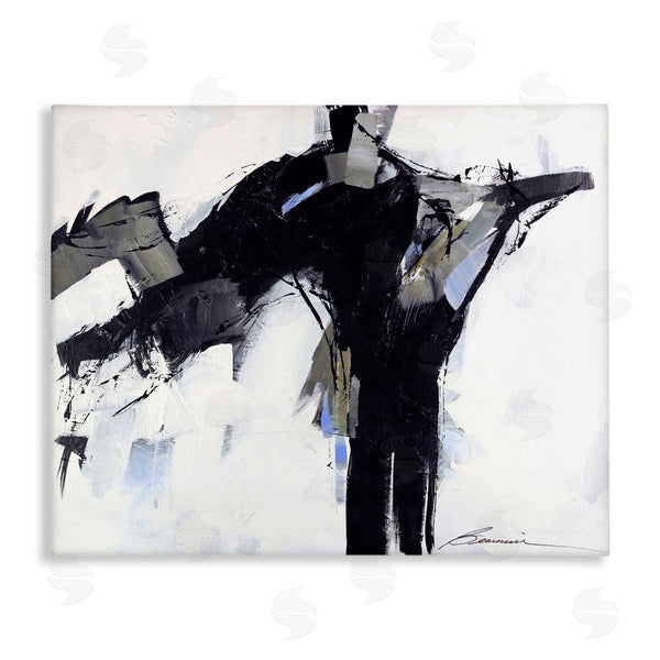stupell industries Beau Wild | Ink Drip Flat Brush Strokes Modern Industrial Design Wall Art