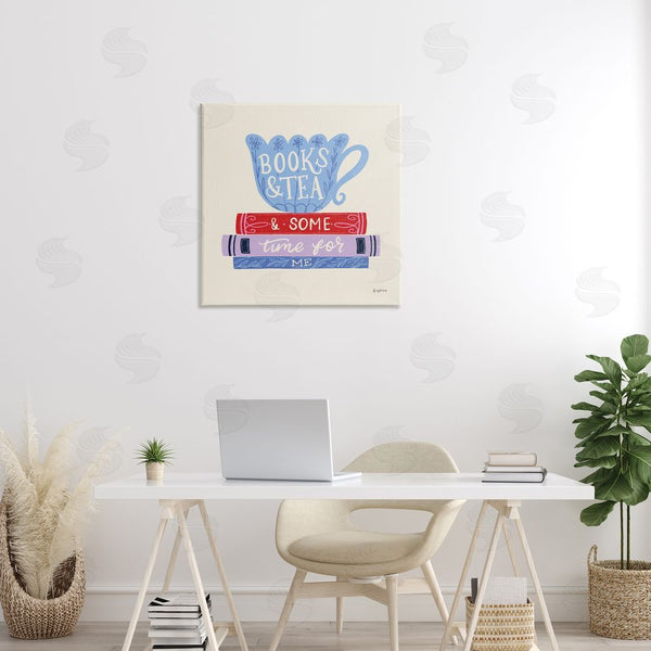 Stupell Industries Becky Thorns | Books Tea Time For Me