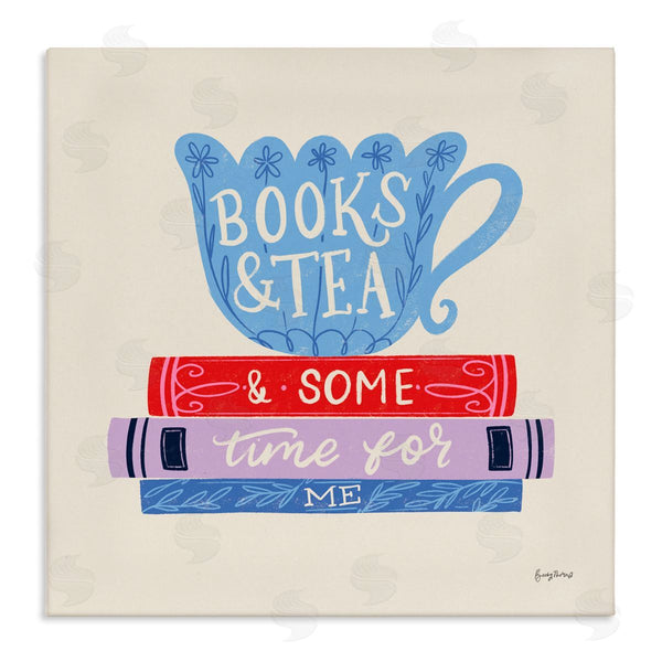 stupell industries Becky Thorns | Books Tea Time For Me